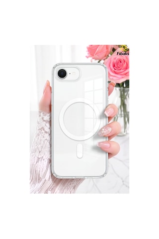 Fibaks iPhone 16e/17e Uyumlu Kılıf Magsafe Wireless Kablosuz Şarj Destekli Sert Şeffaf Darbe Emici Kapak Fibaks iPhone 16e/17e Uyumlu Kılıf Magsafe Wireless Kablosuz Şarj Destekli Sert Şeffaf Darbe Emici Kapak