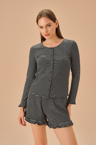 Suwen Elsa Maskülen Şort Takımı Sh25193667b911 Siyah Baskılı Siyah