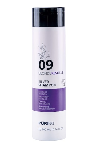 Purıng 09 Blonderesolve Sarı Gri Platin Saçlar İçin Turunculaşma Karşıtı Mor Silver Şampuan 300ml Boyalı / Röfleli Purıng 09 Blonderesolve Sarı Gri Platin Saçlar İçin Turunculaşma Karşıtı Mor Silver Şampuan 300ml Boyalı / Röfleli