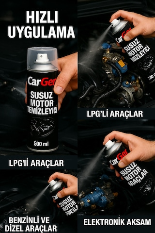 Carger Susuz Motor Temizleme Spreyi 500 Ml 3 Adet