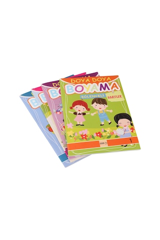 Eğitici Çocuk Boyama Kitapları 4'lü Set