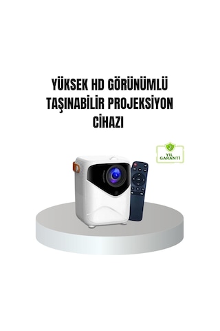 Taşınabilir 1080p Hd Akıllı Projektör - 64gb Dahili Hafıza 2gb Ram Uzaktan Kumandalı