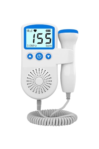 Gebelik için Fetal Doppler Bebek Doppler Kalp Atışı Monitörü 50-230BPM Ölçüm Aralığı 3MHZ Fetal - Mavi
