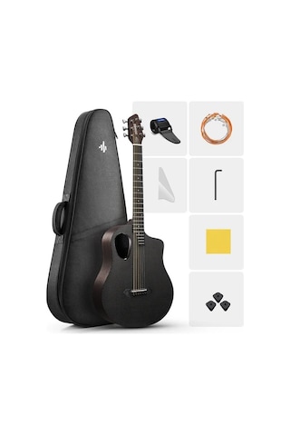 Donner Rısıng-g1 Carbon Fiber Akustik Gitar Seti Mat Kahverengi