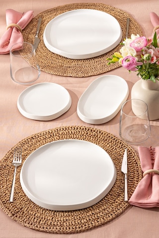 Emsan Luna 14 Parça 6 Kişilik Kahvaltı Takımı Beyaz