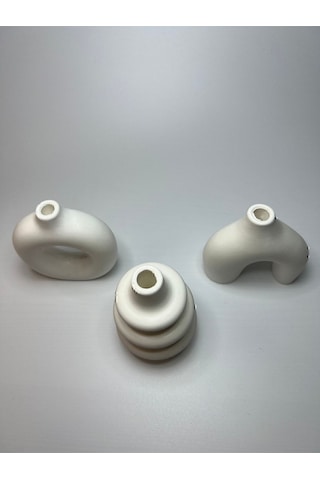 Minimal Vazo Set 3'lü Bohem Biblo Minyatür 3lü Vazo