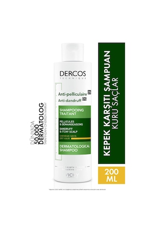 Vichy Dercos Anti-dandruff Şampuan Kepek Karşıtı Kuru Saçlar İçin 200 Ml Kepekli