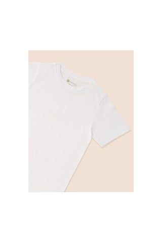 Natuline Erkek / Kız Çocuk T-shirt Organik Pamuk Penye 4'lü Paket BEYAZ