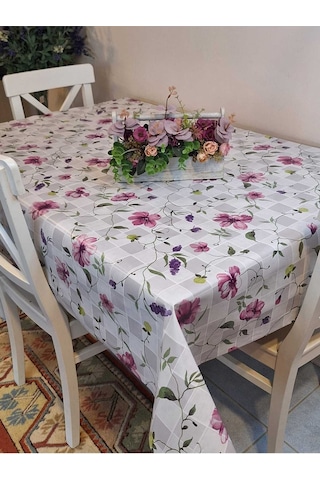 Elyaflı Pvc Muşamba - Desenli Silinebilir Masa Örtüsü Fnt12821 Çok Renkli