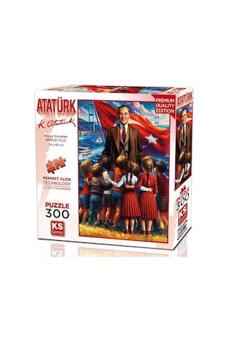 Ks Games 300 Parça Ata Ve Çocukları Puzzle - Serhat Filiz - 19254