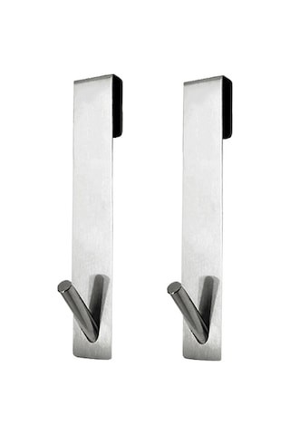 Moveevo Banyo Cam Kapı Kancaları Paslanmaz Çelik 2 Adet - Delme Yok Kurulum - Kaymaz Eva - Havlu/banyo Topu Asma - 17.8cm Diğer