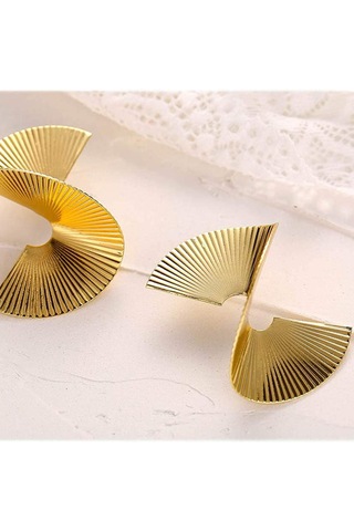 Moveevo Glamgeo Çelik Punk Küpe Seti - 12 Çift Altın/gümüş, Jenerik Zirkonyalı, Günlük & Özel Davetler İçin Stile İmza Atın Gold