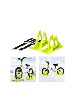Suntek Kış Kar Kızağı Bisiklet Kayak Kızak Spor Yeşil Yeşil