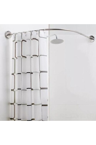 Yifomall Banyo İçin Delmezsiz Genişletilebilir Çelik Duş Çubuğu 80-100cm - Yarı-u Şekli, Kurulması Kolay, Çekirdekli Ve Dayanıklı Diğer