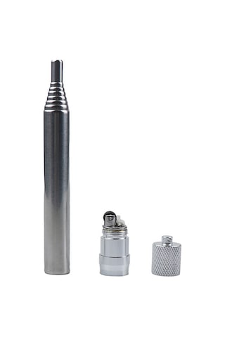 Wezone Stainless Steel Çakmaklı Ateş Blowerı - İçin Çadır, Macera, Acil Durumlar - Uzatılabilir 12.2-51.3 Cm - Hafif Ve Taşınabilir Gümüş