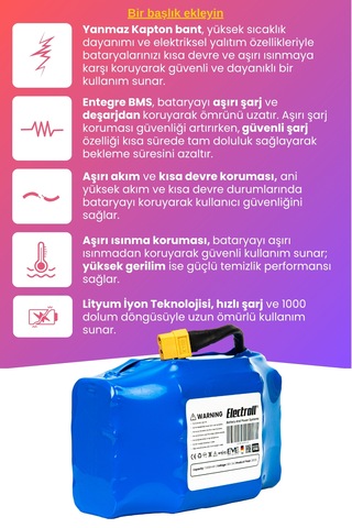 Drift Car Bataryası 36v 7.000mah Mega Kapasite