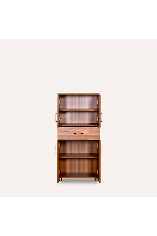 Çok Amaçlı Dolap Ceviz 150 Cm Hard Parlak Suntalem El Yapım