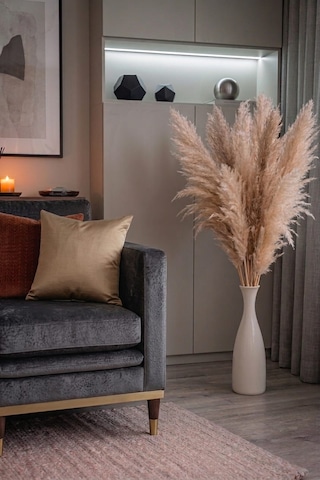 Dekoratif Pampas Çiçek 100cm 5 Adet Açık Bej Dekoratif Pampas Çiçek 100cm 5 Adet Açık Bej