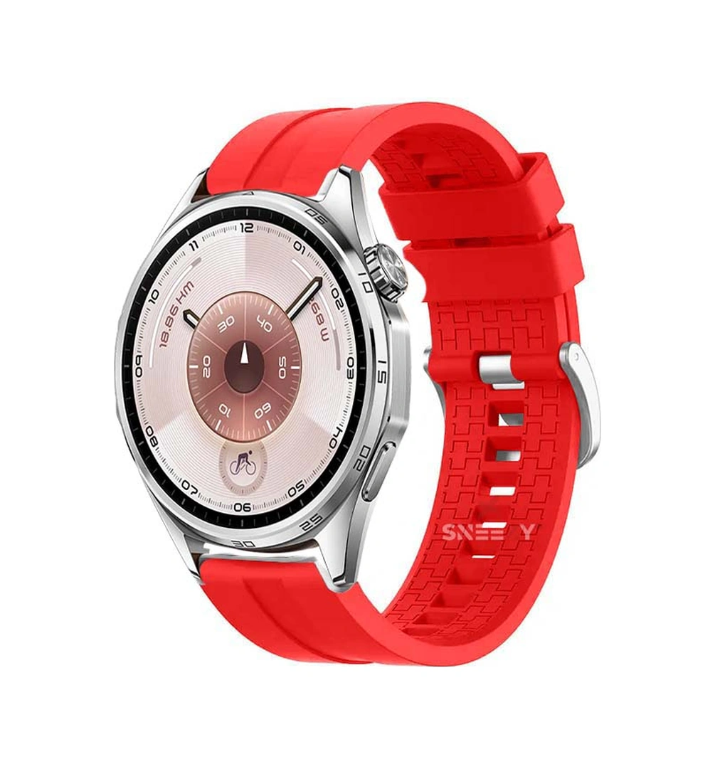 Huawei Watch Gt6 46mm Uyumlu Kordon Novagt Metal Tokalı Yumuşak Silikon Kordon