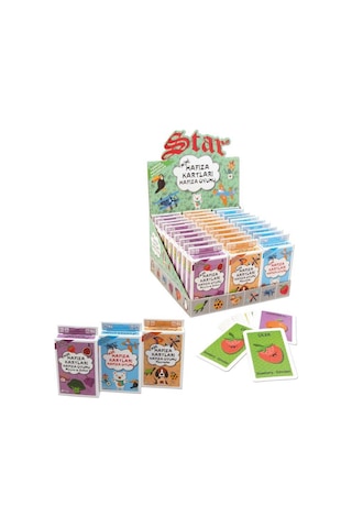 Star Hafıza Kartları Eşleştirme Eşini Bul Oyunu 3'lü Set