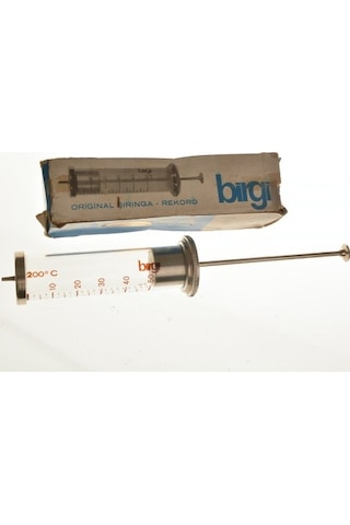 Birgi Paslanmaz Çelik Cam Şırınga 50CC