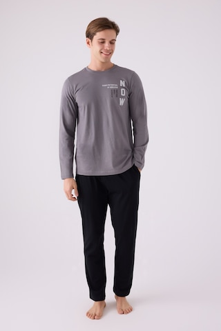 Arnetta 3144 Uzun Kol Erkek Pijama Takımı Gri