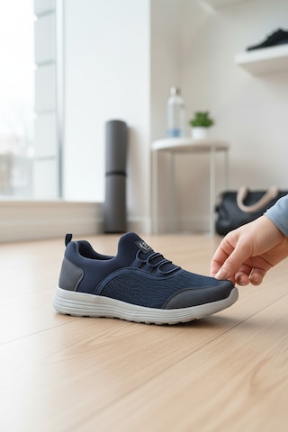 Enoch Kadın Esnek Tabanlı Günlük Spor Ayakkabı Slip-on Yürüyüş Sneaker Lacivert