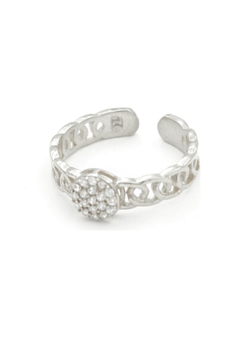 Brezza Lusso Jewelry Zirkon Taşlı Eklem Gümüş Yüzük Gümüş