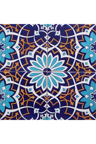 Armada Çini 20x20 Cm SP 202  Çiçek Desen Kütahya İznik Çini Karo