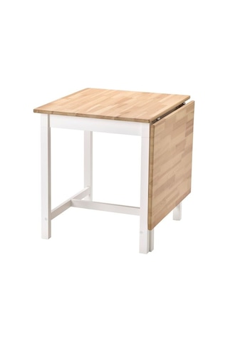 Ikea Pınntorp Katlanır Mutfak Masası, Açık Kahverengi-beyaz, 67/124x75 Cm