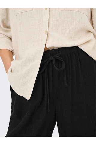 Only Onlsıesta Mw Pull-up Lınen Bl Pnt Noos Kadın Black Pantolon - 15322263 Siyah