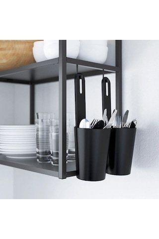 Ikea Enhet Banyo Askısı 2 Kancalı 2'li 6 X 24 Mm Siyah
