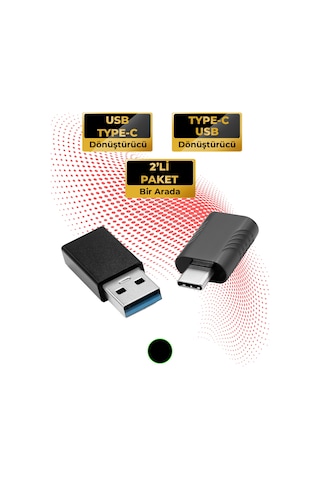 Type-c To Usb-a 3.0 Ve Usb 3.2 To Type-c Dönüştürücü 2'si 1 Arada
