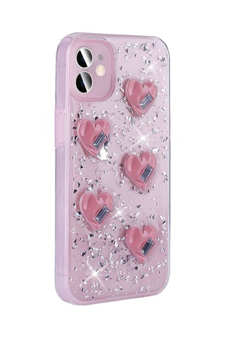 Apple Uyumlu iPhone 11 İle Airbagli Simli Arka Yüzeyli Kapak