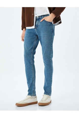 Koton Super Skinny Fit Kot Pantolon - Justin Jean Orta İndigo 5wam40007nd İndigo