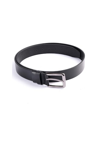 Hakiki Manda Derisi Erkek Kemeri 4cm Kot/klasik Siyah