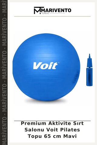 Premium Aktivite Sırt Salonu Voit Pilates Topu 65 Cm Mavi