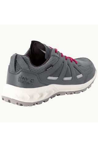 Jack Wolfskin 4051341 Woodland 2 Texapore Low W Grey/red Kadın Outdoor Ayakkabı Gri