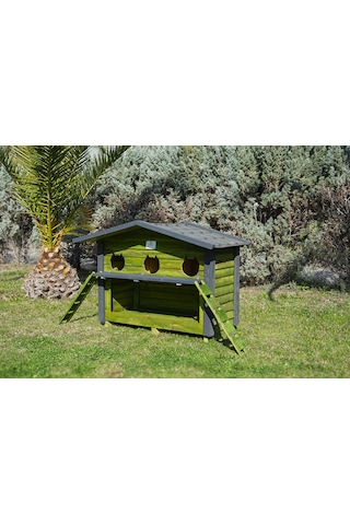 3 Yuvalı Mamalıklı Kedi Evi