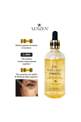 24k Altın Serum Nemlendirici Yüz Serumu Mucizevi Onarıcı Cilt Bakım Serumu 100ml