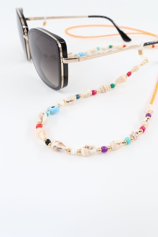 Tasarım Nazar Boncuklu Deniz Kabuklu Gözlük Zinciri. Gözlük İpi. Gözlük İpi Askısı. Gözlük Zinciri. Çok Renkli