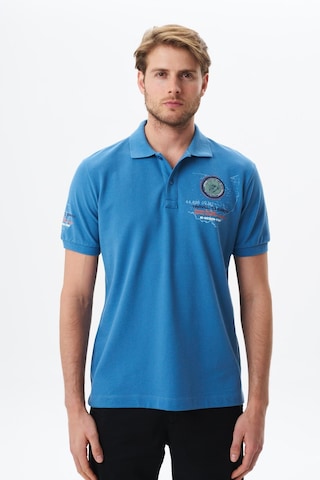 Arma Erkek Battal Büyük Beden Baskılı % 100 Pamuk Pike Polo Yaka Tişört Y29374870502 Mavi