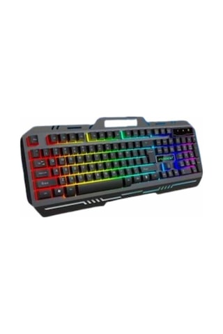 Northcity Pg8018 Işıklı Mekanik Gaming Klavye Mouse Seti Siyah - Led Oyuncu Klavyesi