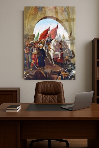 Fatih Sultan Mehmet İstanbul Yatak Cam Tablo Modern Sanat Tablosu Uv Baskılı Canlı Renkler Ofis Ve Çalışma Odası Anlamlı Hediye Seçeneği