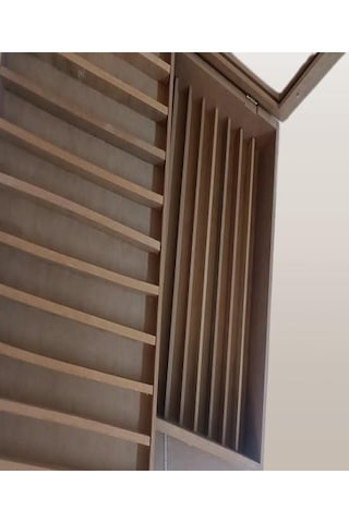 Hobi Adn Dekoratif Tesbih Kutusu Ahşap Mdf Ham Cnc Kesim Çift Bölme El Yapım