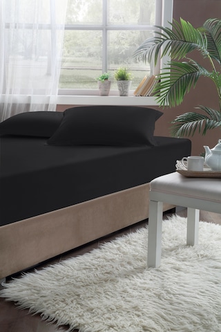Pierre Cardin Pamuk Saten Lastikli Çarşaf 160x200 Antrasit