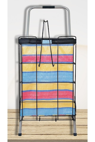 Safir Serisi - Kalın Telli Pazar Arabası - Katlanabilir, Tekerlekli, Alışveriş, Market Arabası