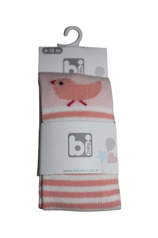 Bibaby Desenli Külotlu Çorap 68312 Pembe Kuş
