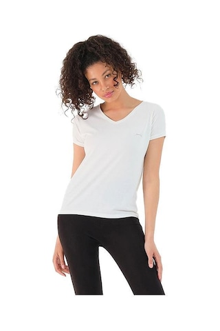 Slazenger Play-ekru Kadın T-shirt St12tk291-122 Beyaz-beyaz Beyaz