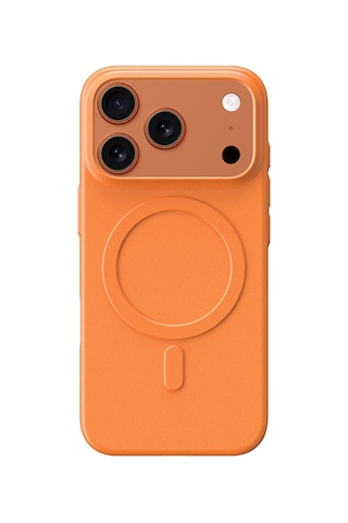 Apple Uyumlu iPhone 17 Pro Max Kılıf M-safe Şarj Özellikli Amazingthing Minimal Air Serisi Kapak Turuncu Turuncu